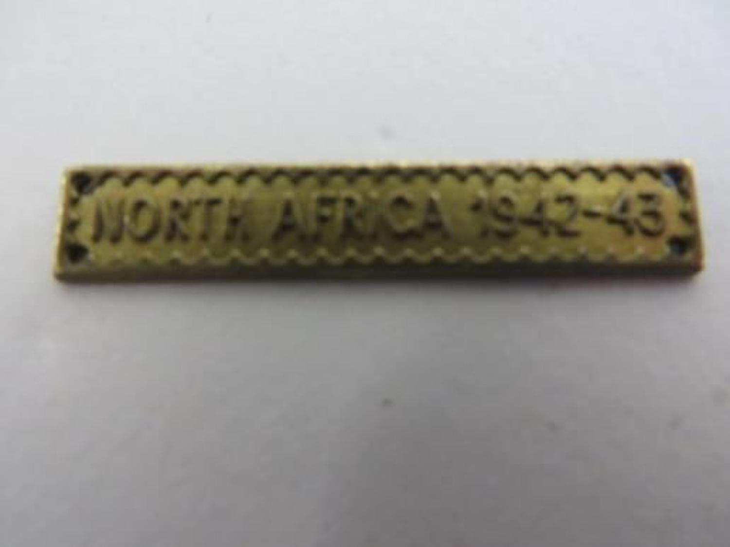 WW 2 North Africa 1942-43 Medal Bar