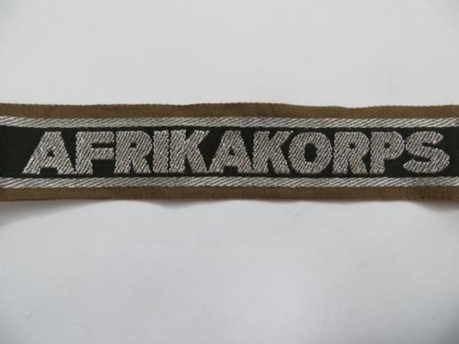 Afrikakorps Cuff Title