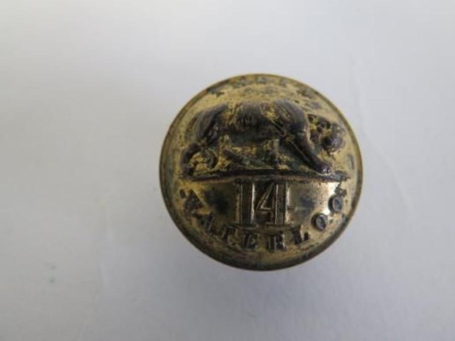 14th Foot Officer Button
