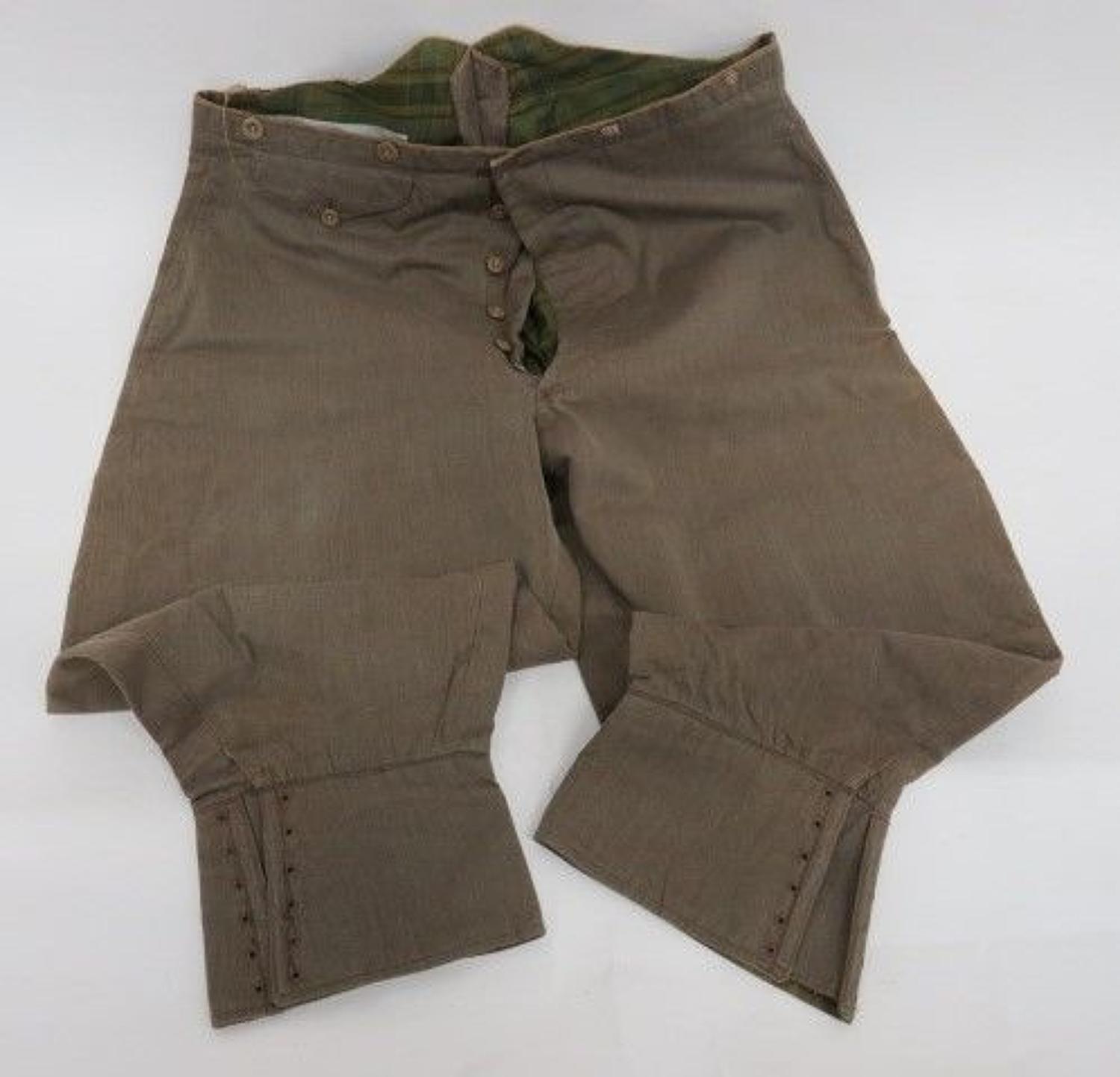 WW 1 Officers Pattern Tropical Breeches