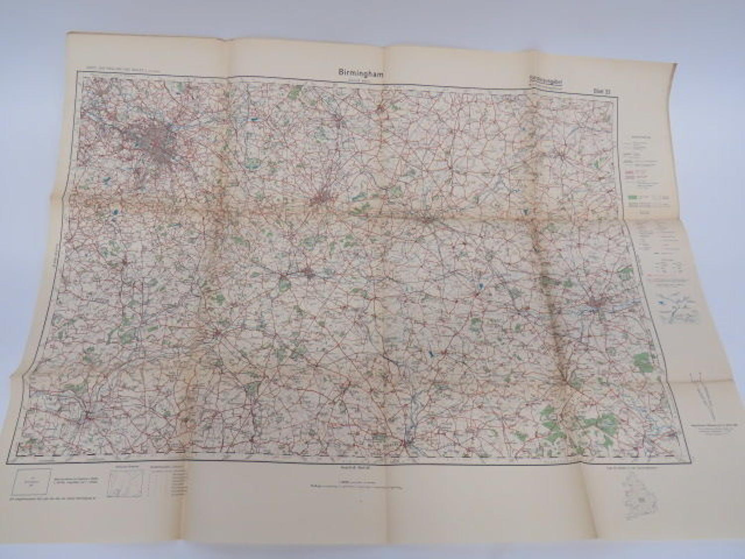WW 2 German Invasion Map of Birmingham