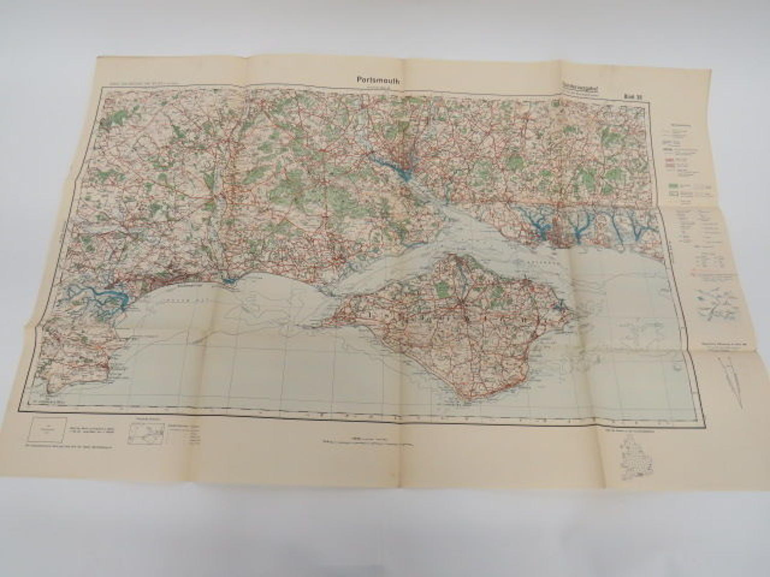 WW 2 German Invasion Map of Portsmouth