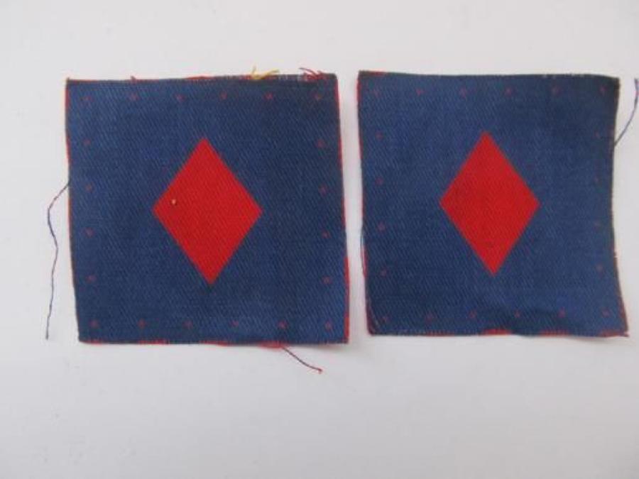 Pair Printed 61st Infantry Division Formation Badges