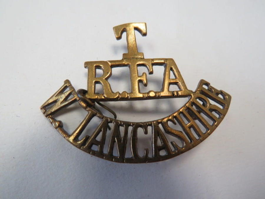 T. RFA. W. LANCASHIRE Shoulder Title