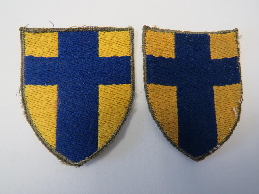 Pair of British Troops Low Countries Formation Badges