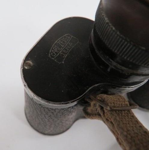 Rare 1939 Pattern Leather Binocular Pouch and Binoculars