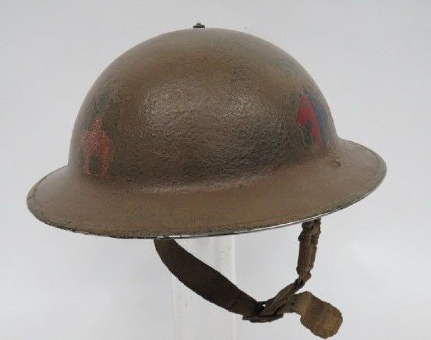 Rare West Riding Artillery Officers Early War Steel Helmet