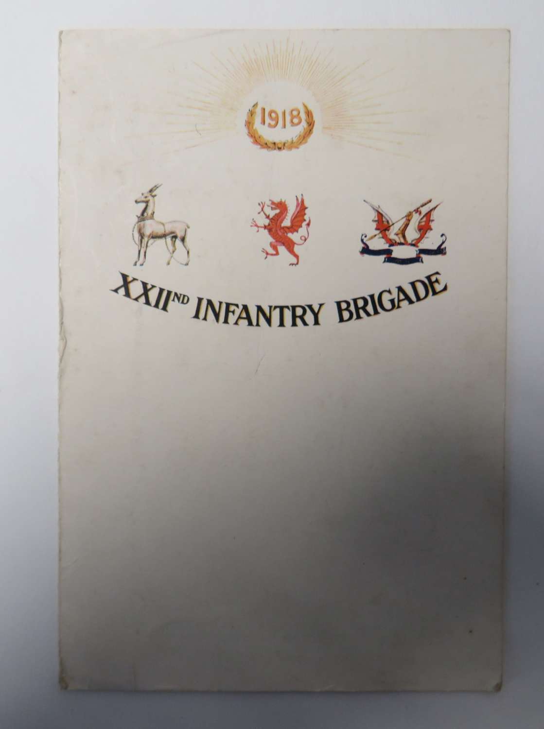 1918 Dated 22nd Infantry Brigade Christmas Card