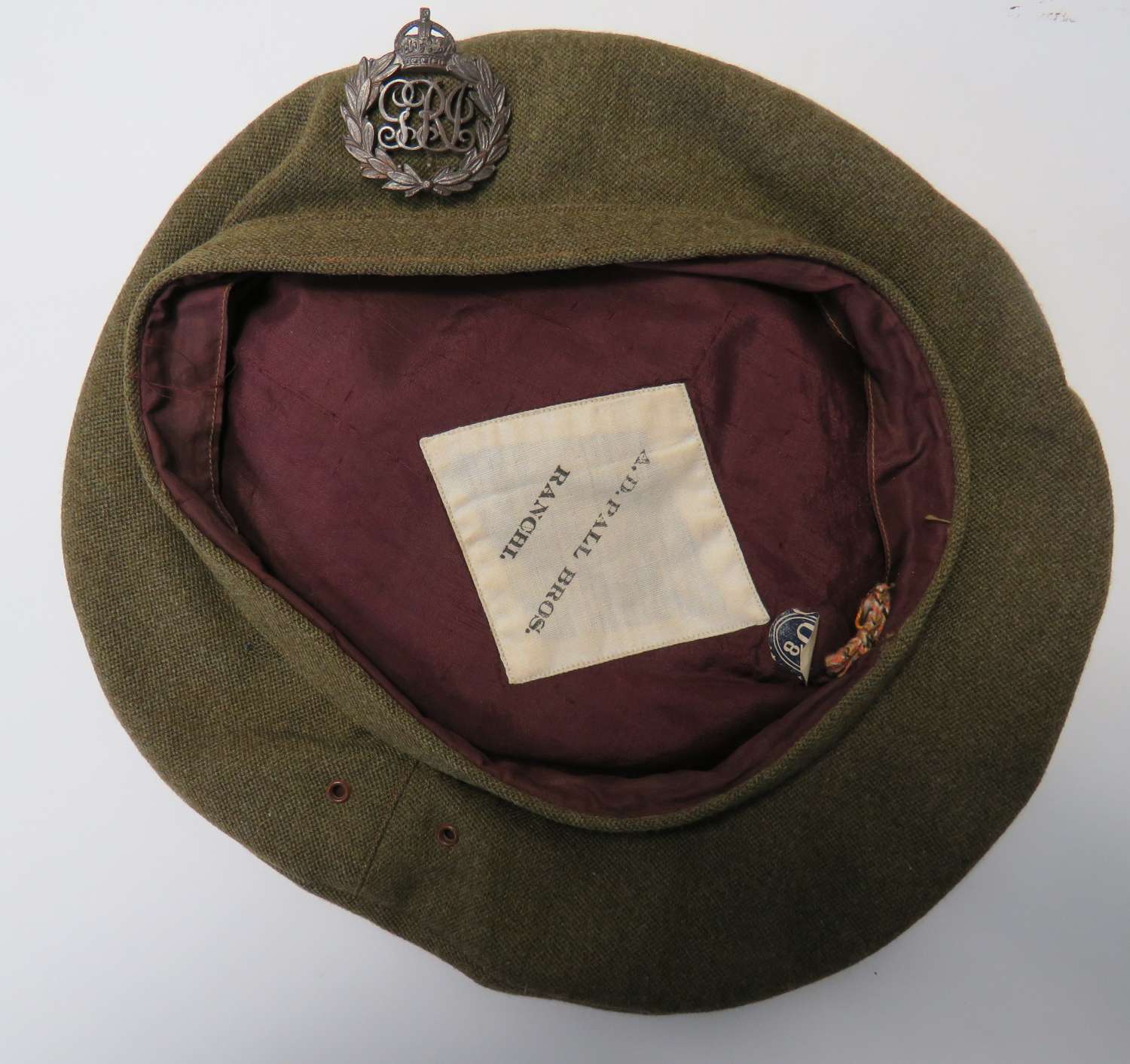WW 2 Officers Indian General List Beret