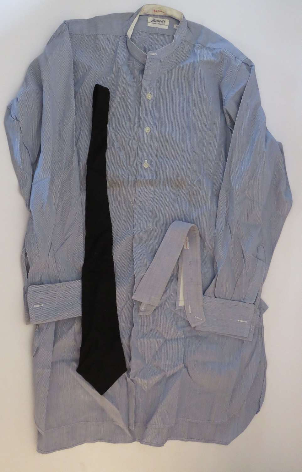 Interwar R.A.F / Civilian Blue Collarless Shirt and Tie