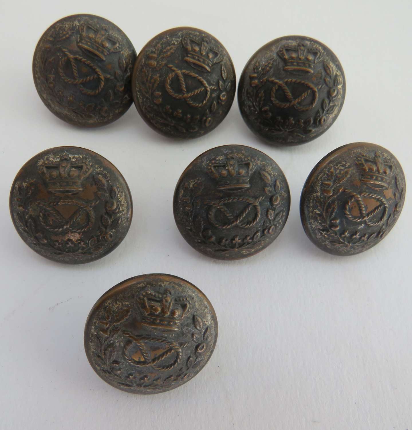 Set of 7 Victorian Stafford Buttons