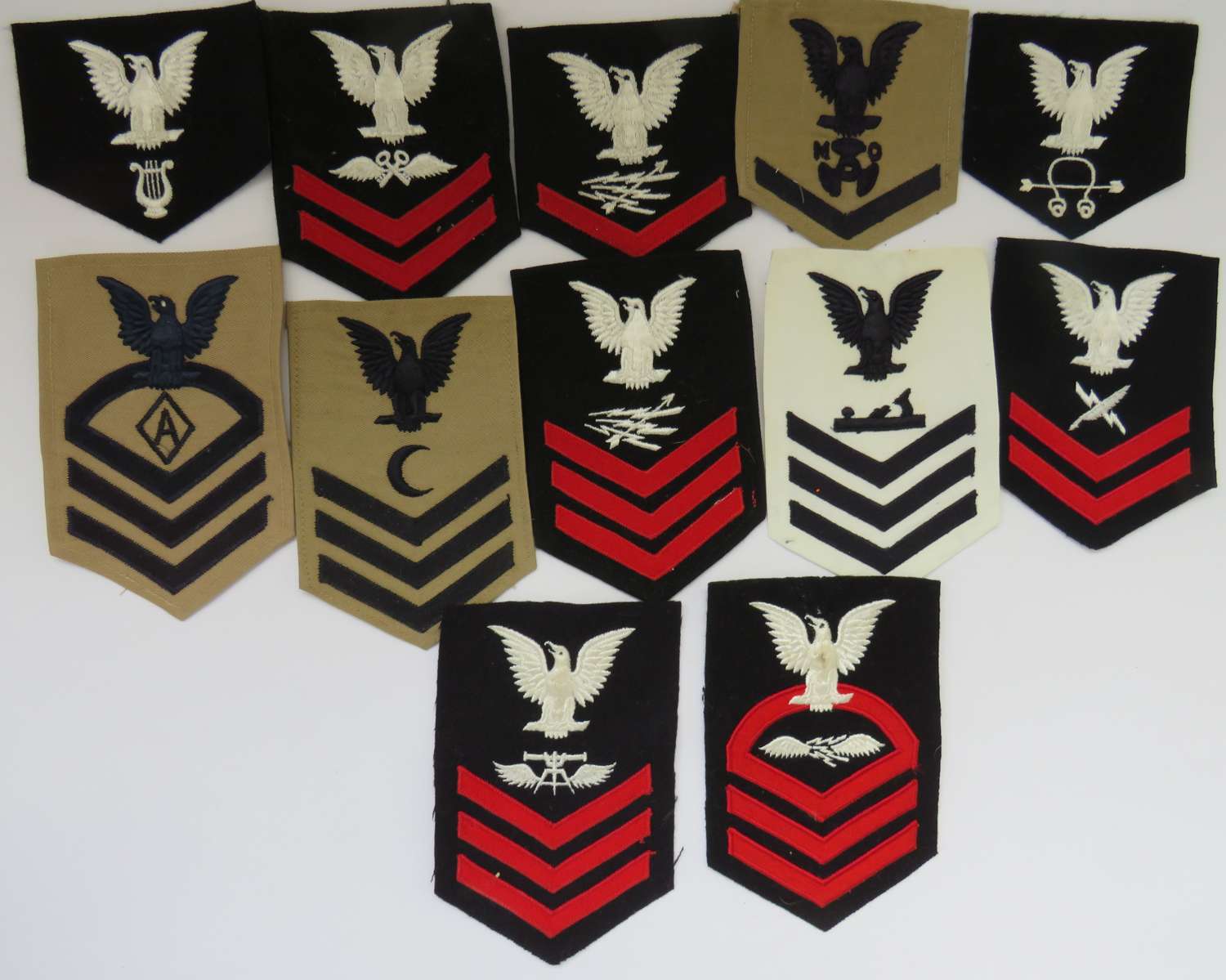 Selection of American Navy Rank Badges