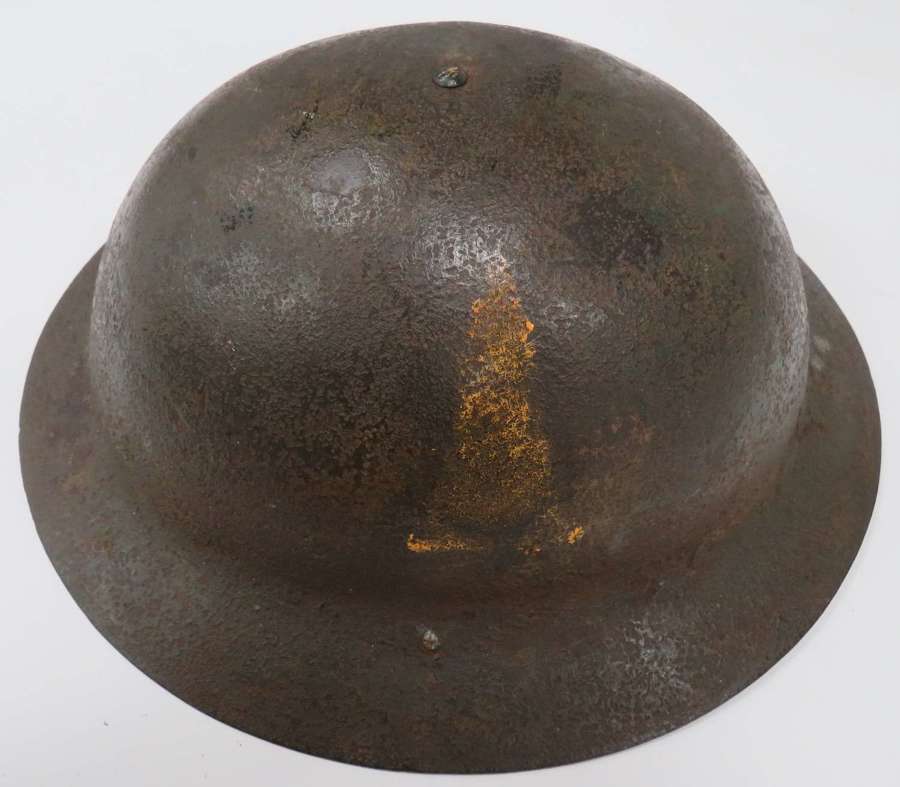 1939 Dated Division Formation Badged Raw Edge Steel Helmet