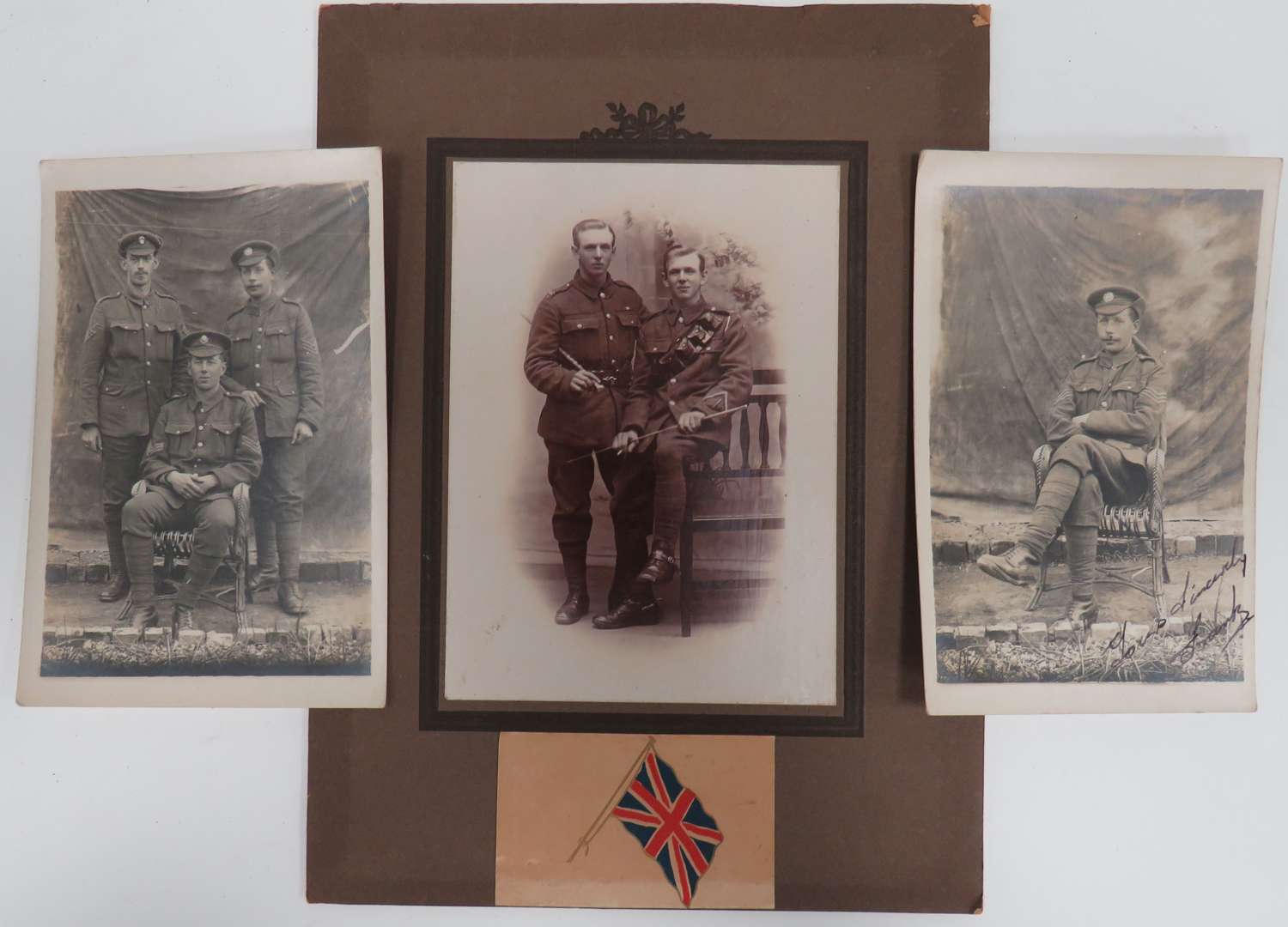Set of 3 WW 1 Army Photographic Cards