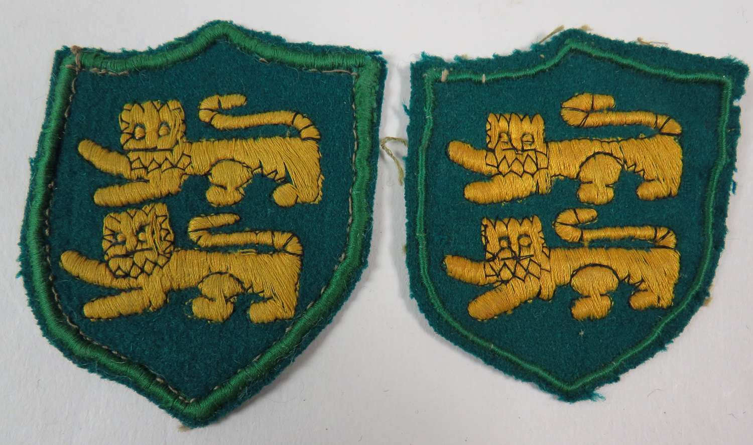 Two WW 2 Cyprus District Formation Badges