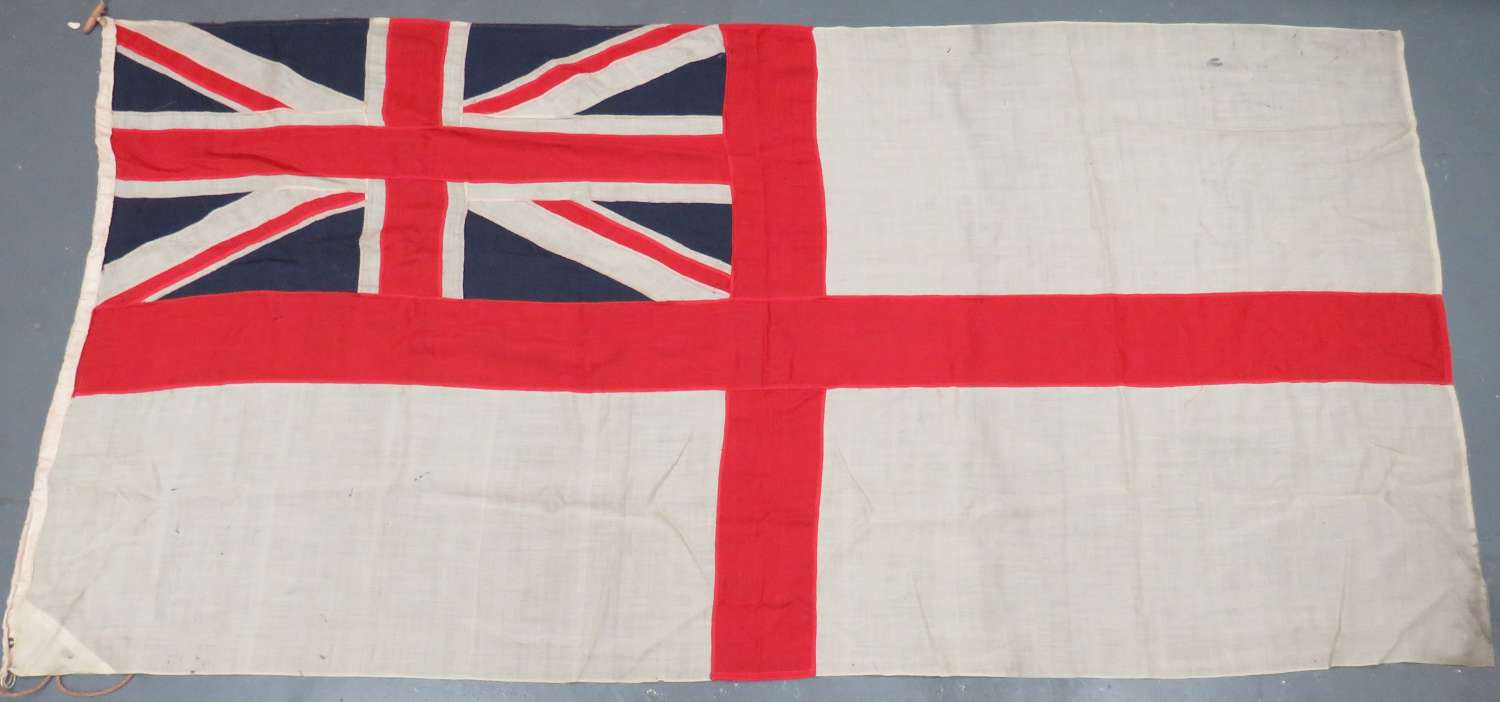 WW 2 Period Large Size Royal Navy White Ensign Flag