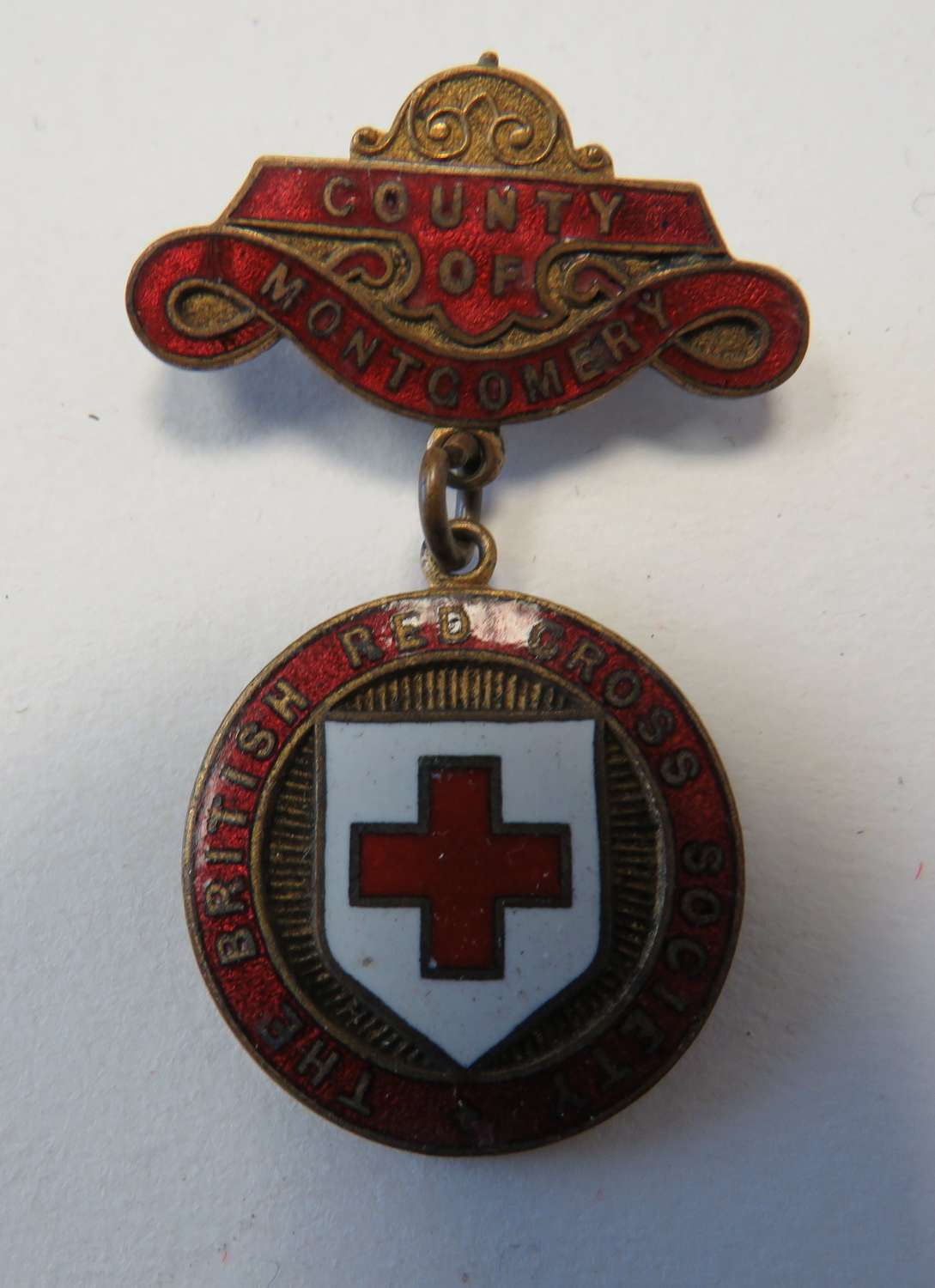 British Red Cross County of Montgomery Breast Badge