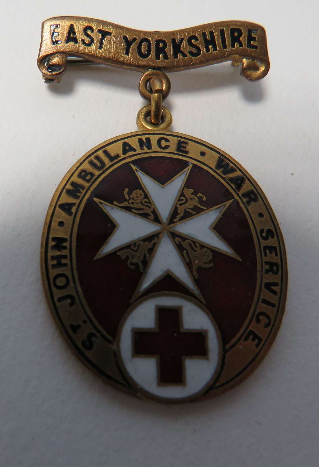 East Yorkshire St Johns War Service Badge