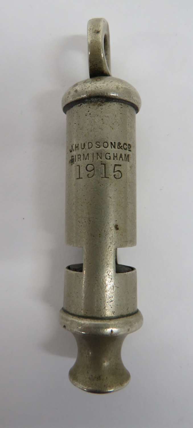 WW1 Dated 1915 Officers Trench Whistle