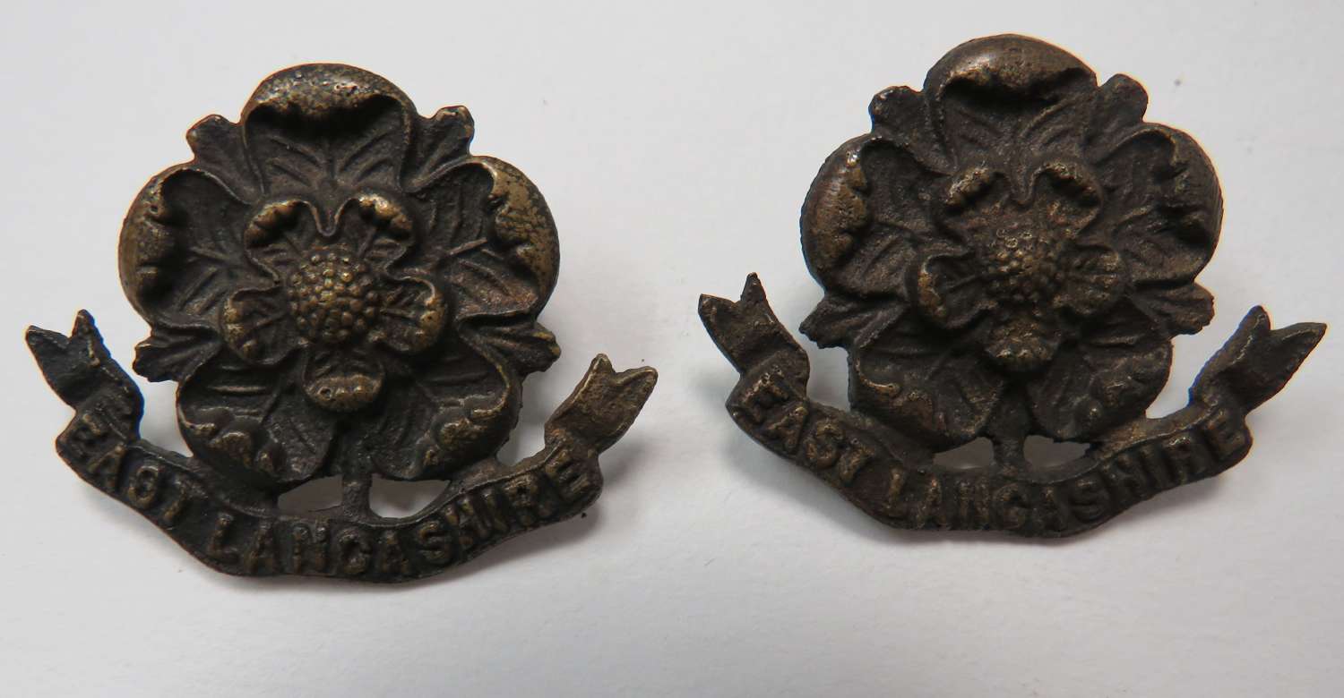 Pair of East Lancashire Officer Collar Badges