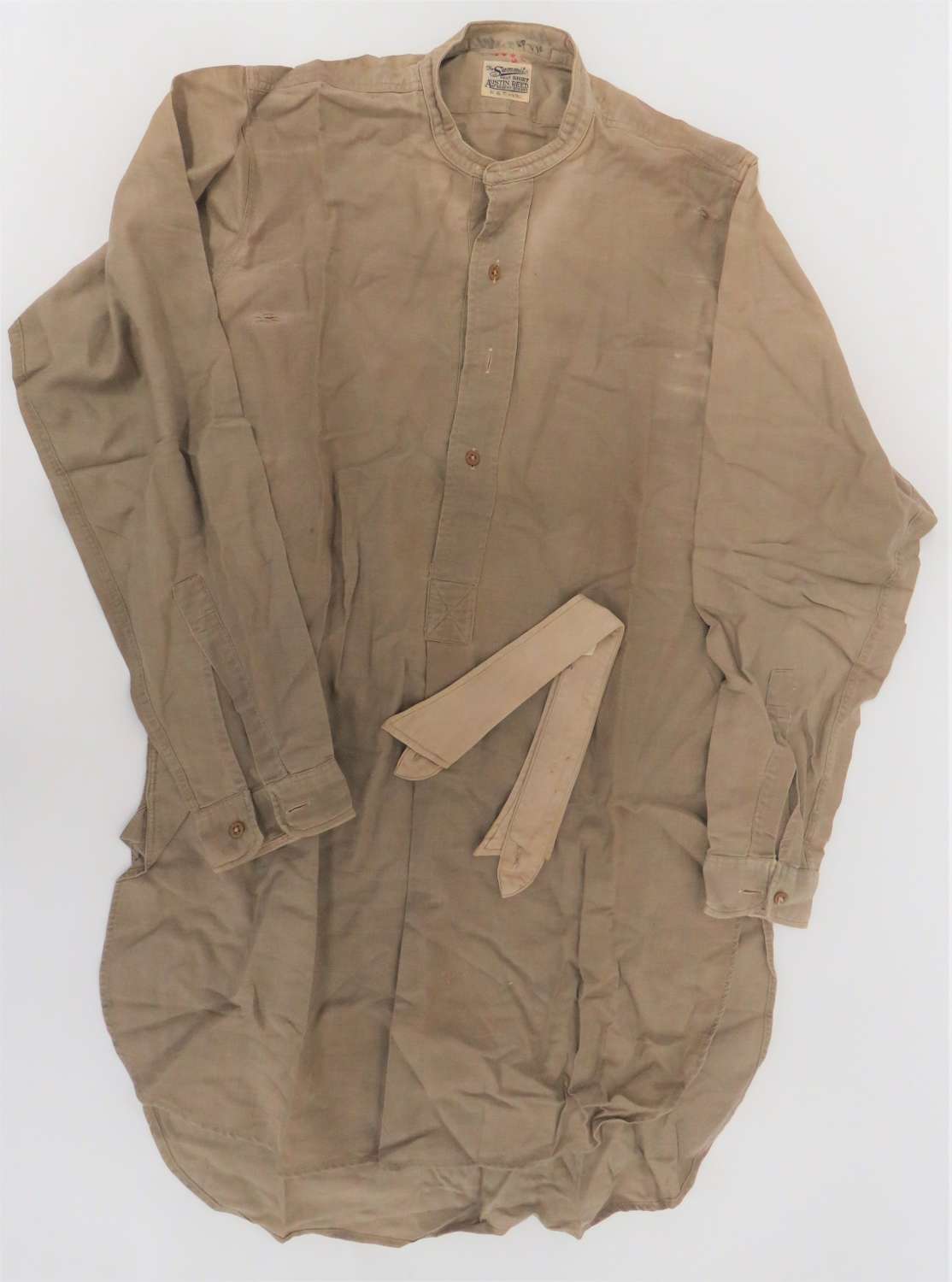 WW 2  Army Officers Half Front Collarless Shirt