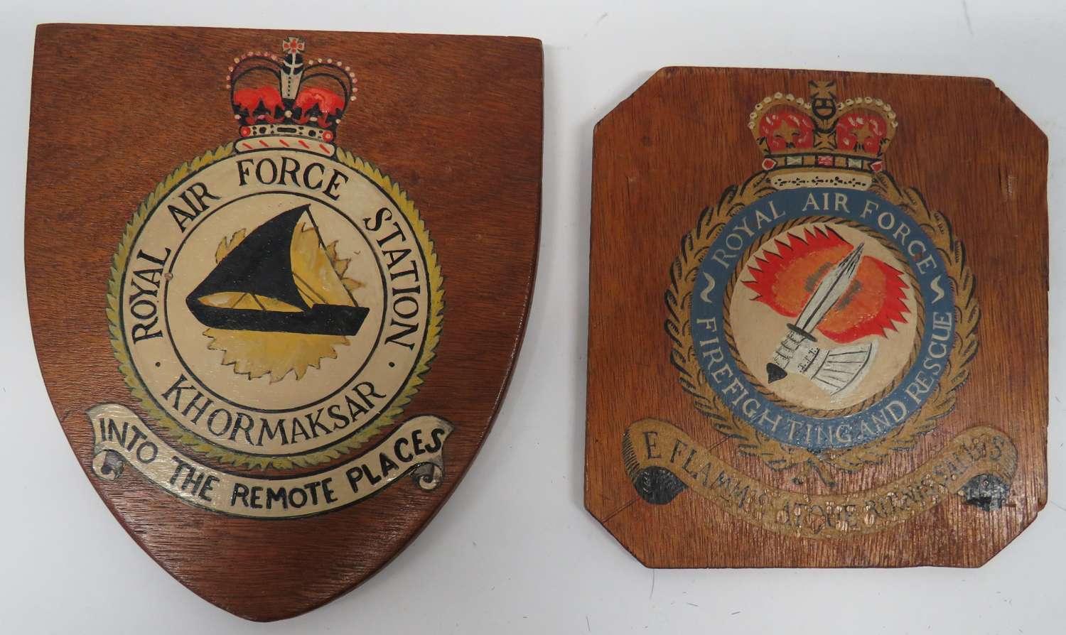 Two Post 1953 R.A.F Squadron Wall Plaques