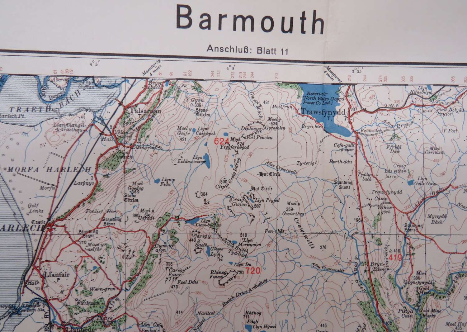 WW 2 German Invasion Map of Barmouth