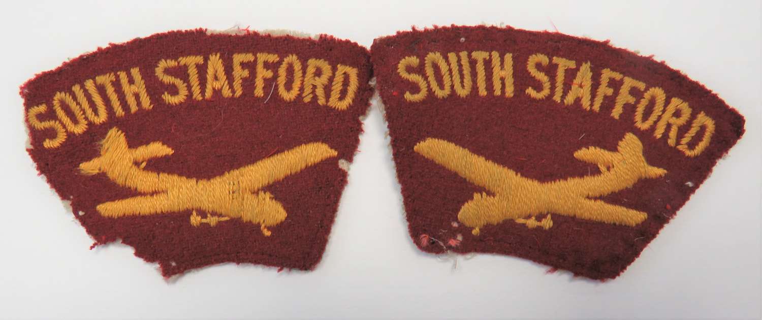 Pair of South Stafford Glider Shoulder Titles