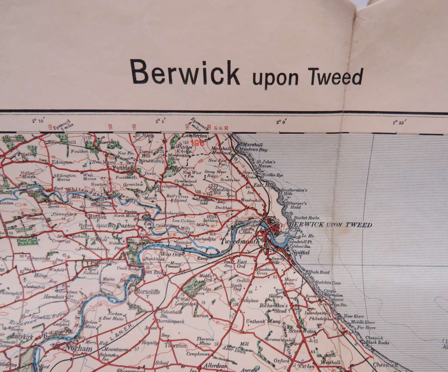 WW 2 German Invasion Map of Berwick upon Tweed
