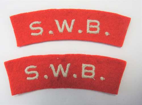 Pair of South Wales Borderers Shoulder Titles