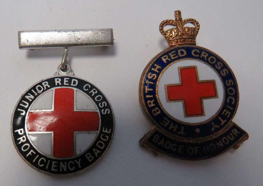 Two Red Cross Badges