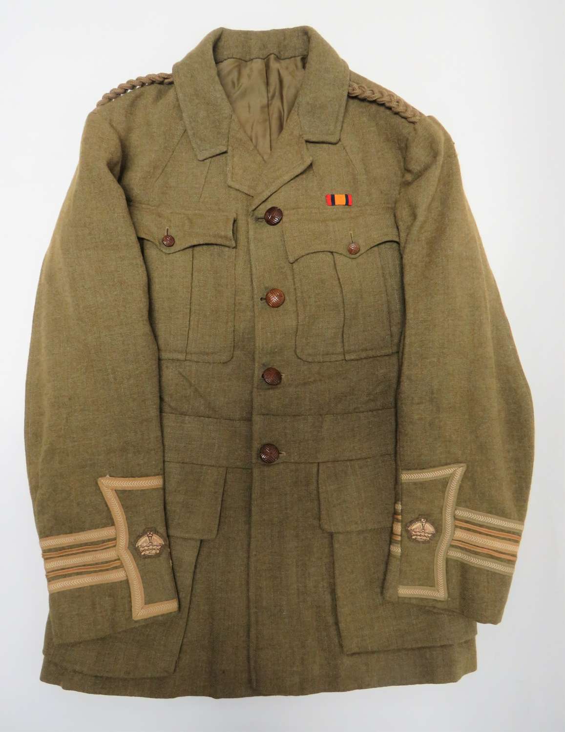 WW1 Officers Converted Collar 1902 Pattern Cuff Rank Tunic