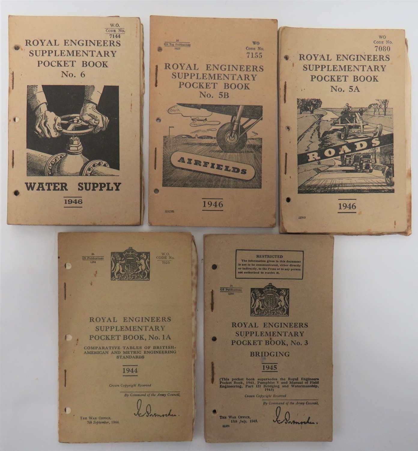 Five WW2 / Post War Royal Engineers Manuals