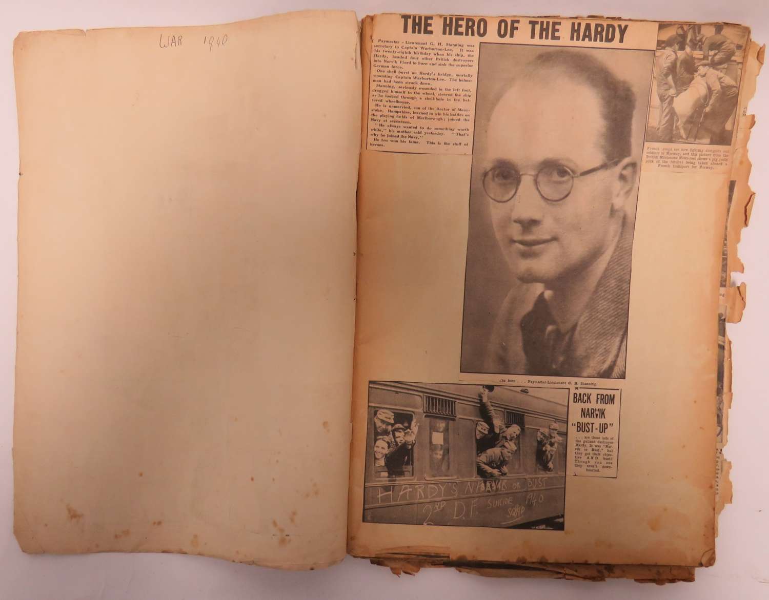 Early WW2 Newspaper Scrap Book
