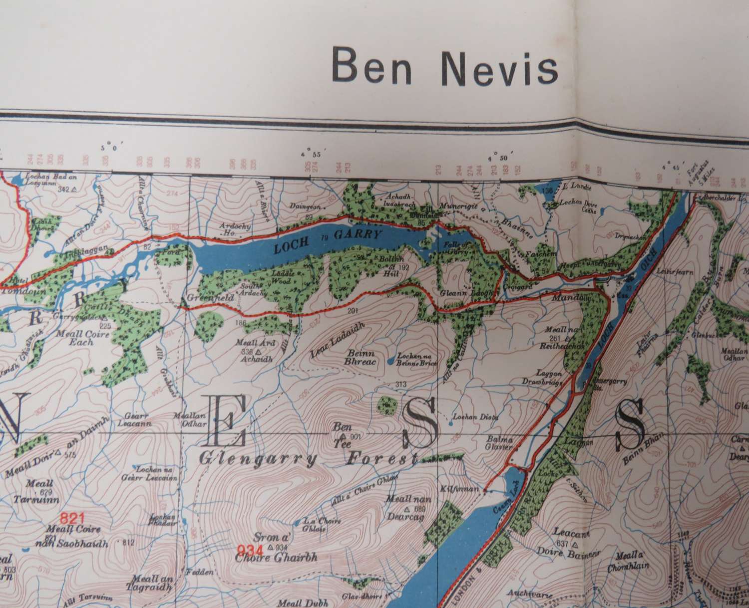 WW 2 German Invasion Map of Ben Nevis