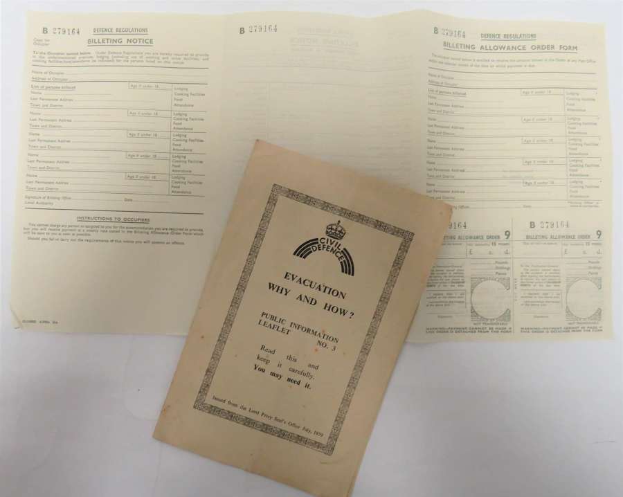 WW2 Billeting Form and Leaflet