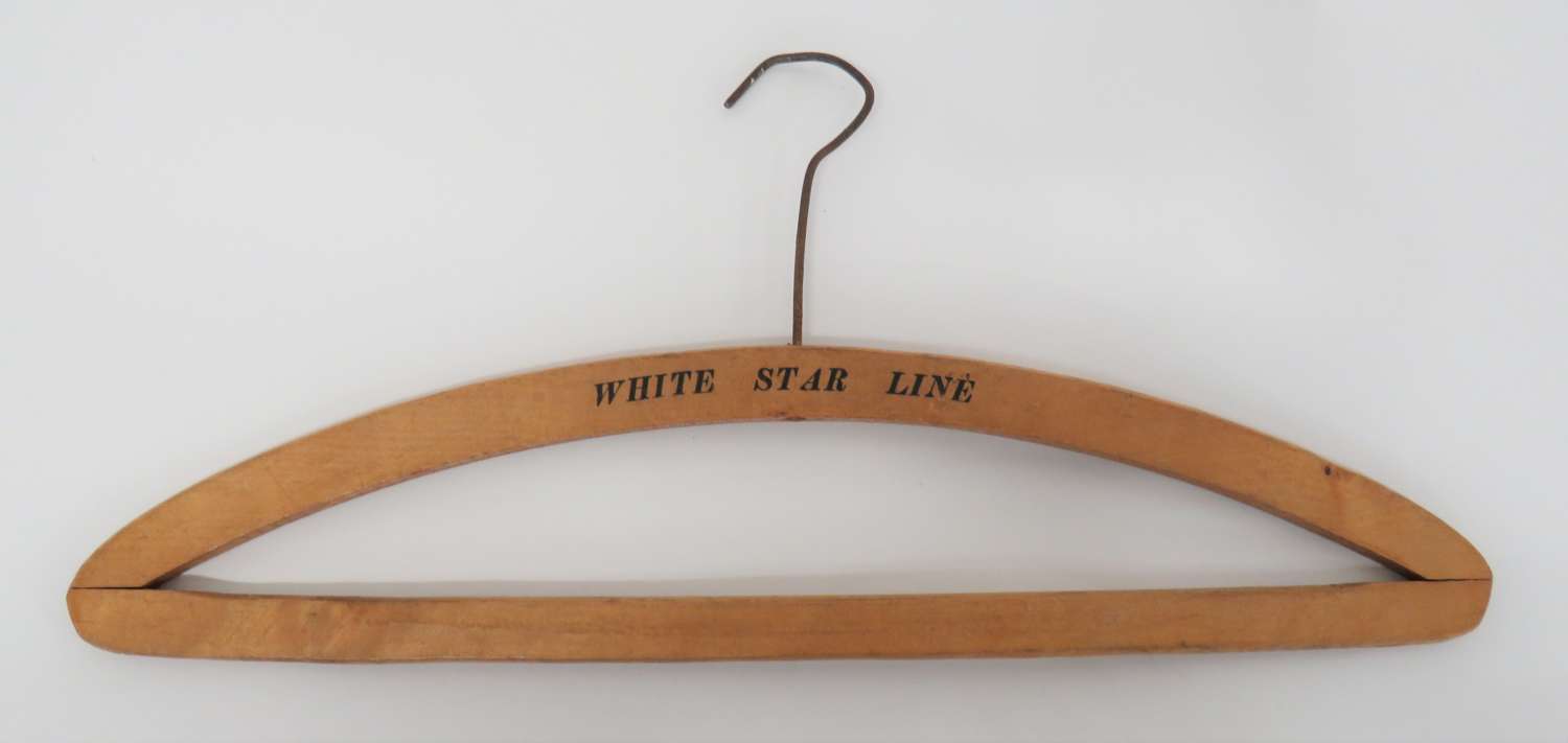 Rare White Star Line Shipping Coat Hanger