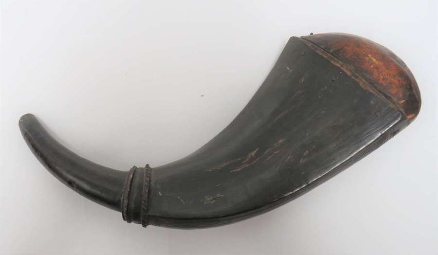 19th Century African Large Size Horn Powder Flask
