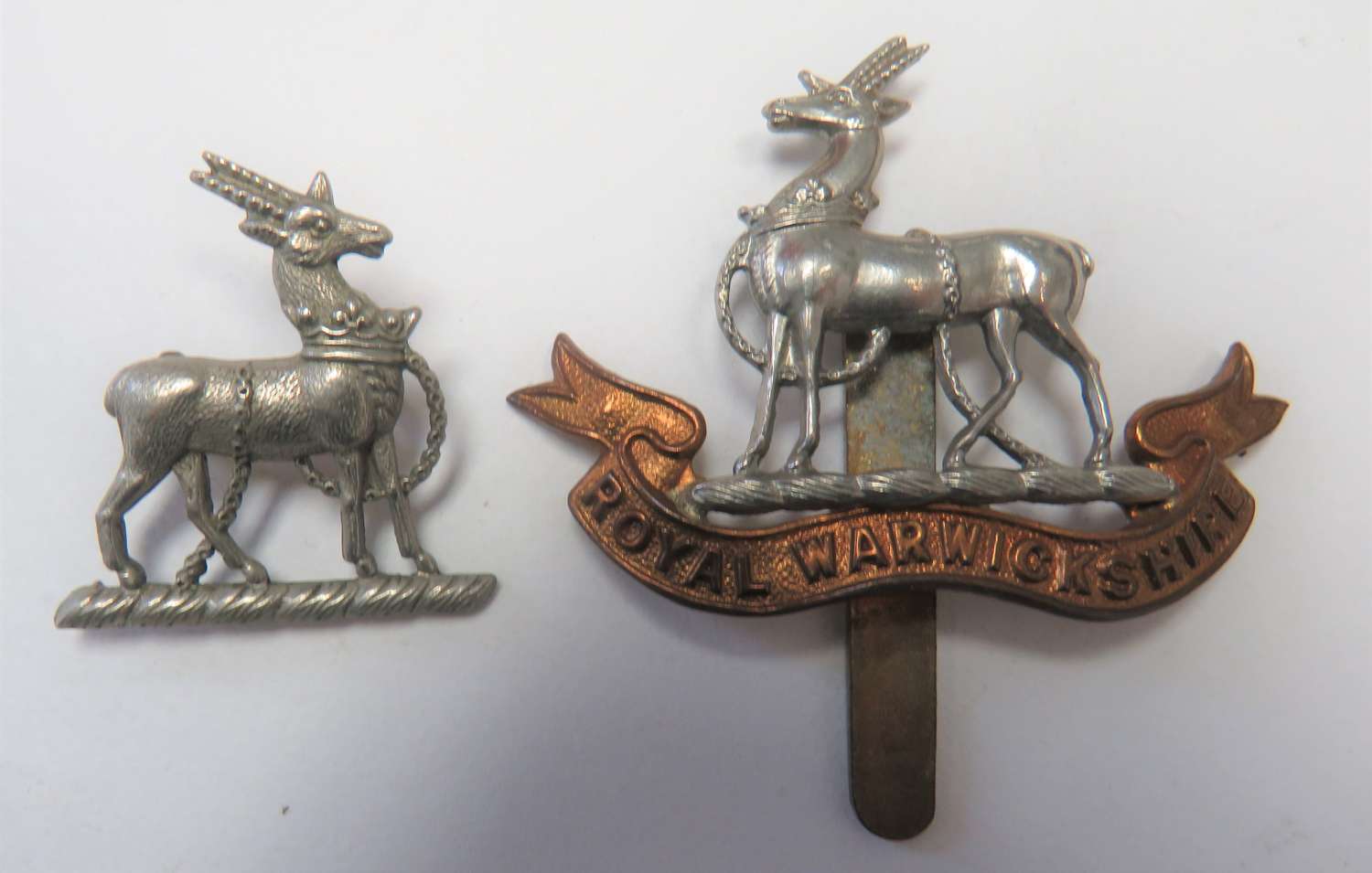 Royal Warwickshire Regiment Cap and Collar Badges