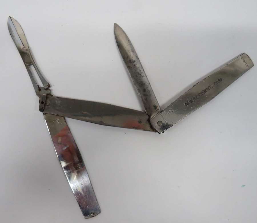 Interwar Period Italian Folding Knife and scissor Kit