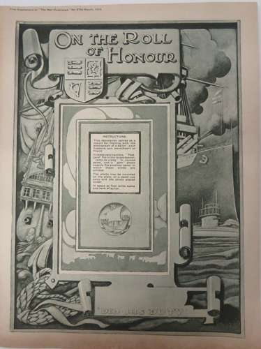 1915 War Illustrated Supplement Casualty Scrolls