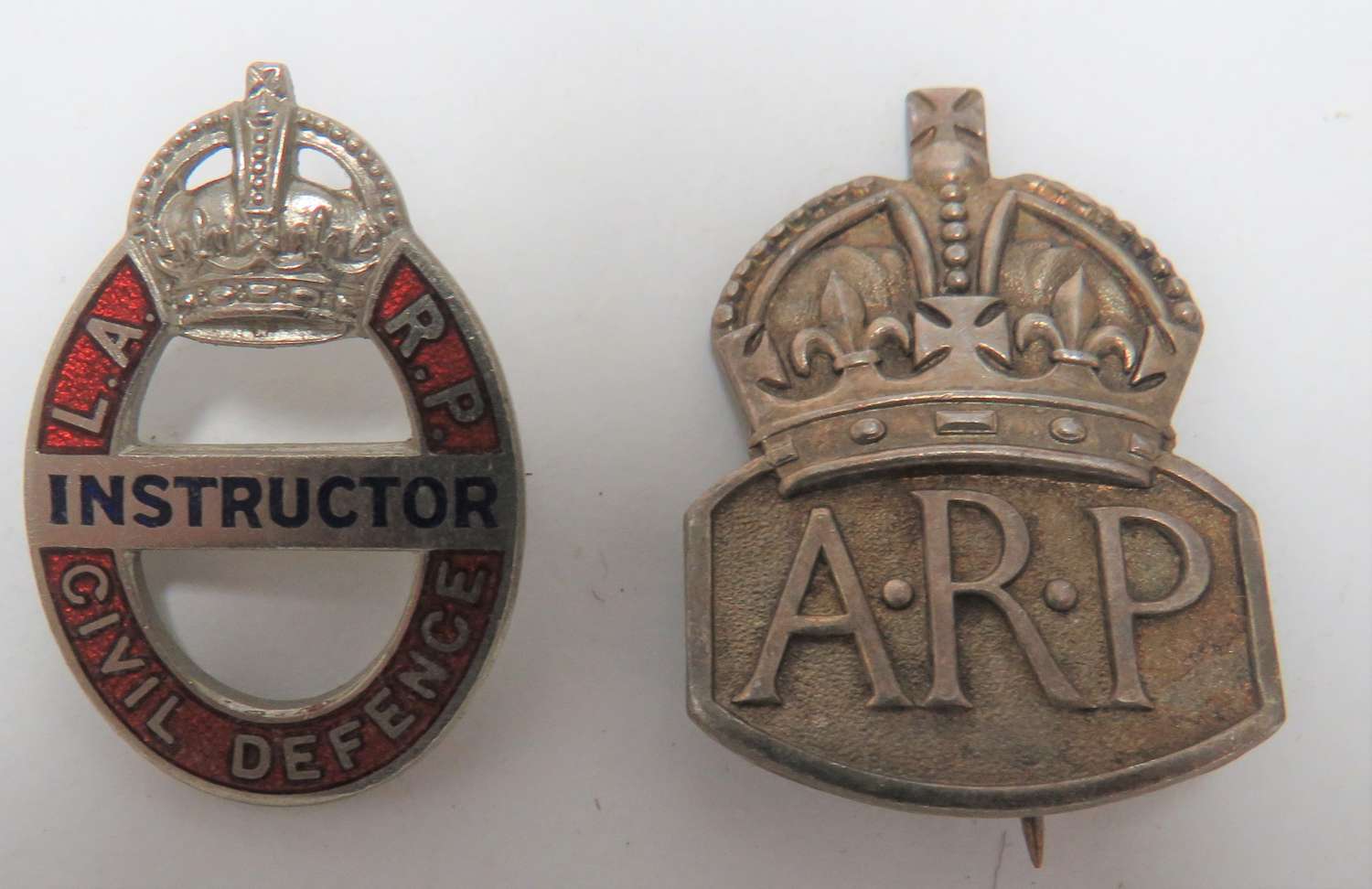WW2 A.R.P and L.A.R.P Instructors Lapel Badges