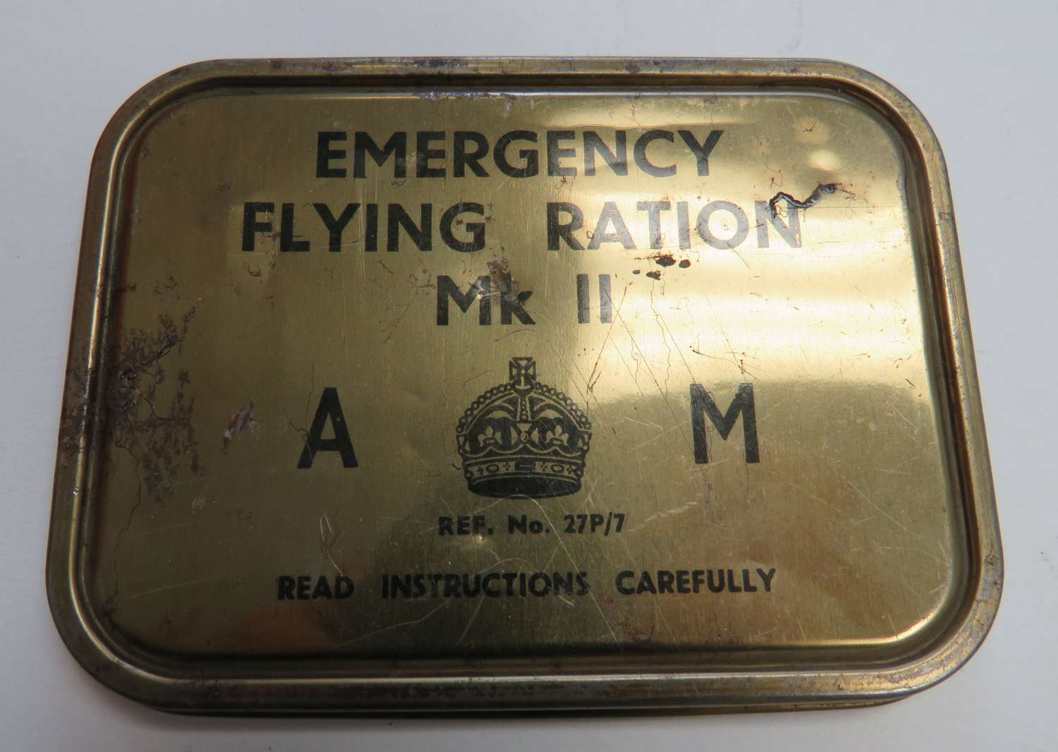 WW2 R.A.F Emergency Ration Box Lid