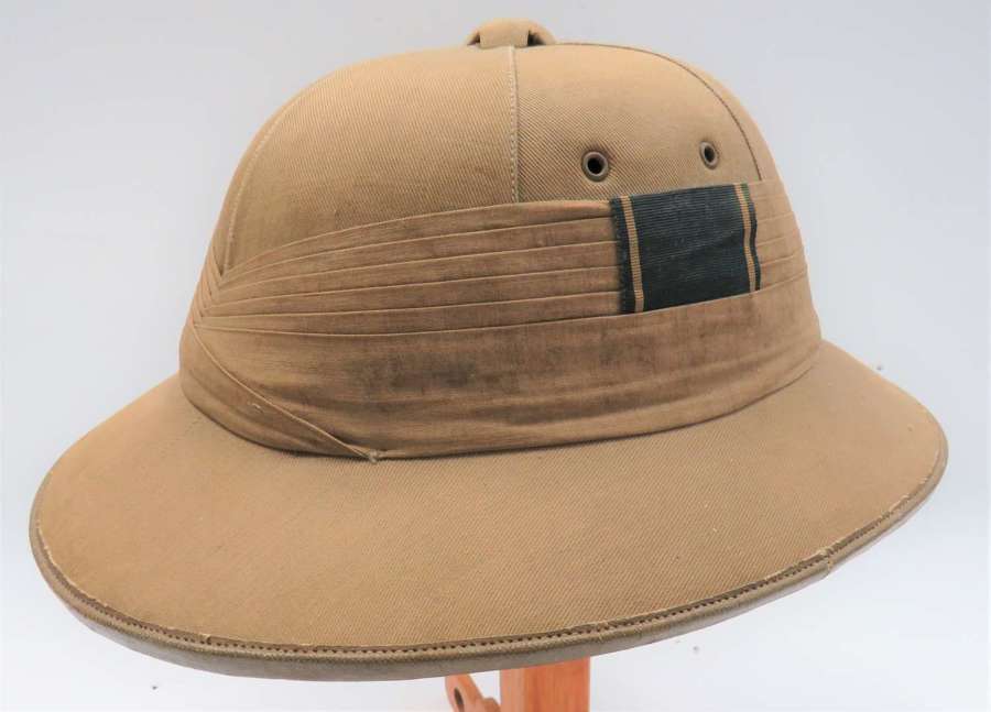 Interwar Regimentally Badged Officers Pith Helmet
