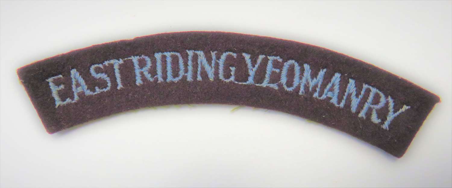 East Riding Yeomanry Shoulder Title