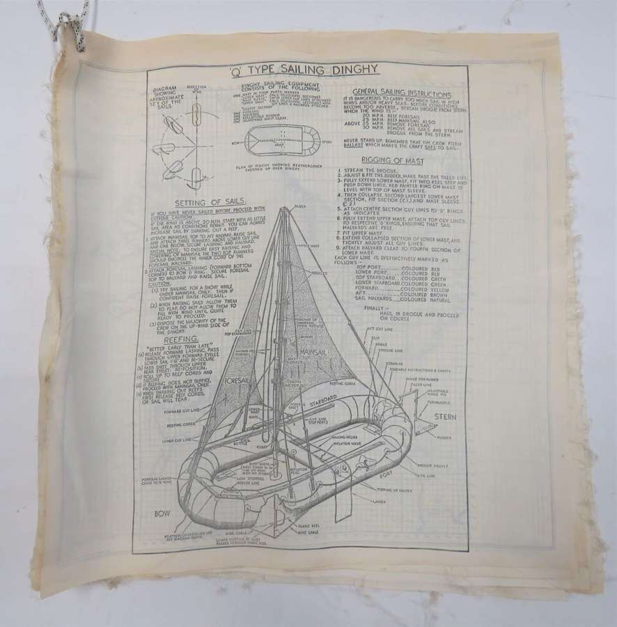 WW2 R.A.F Complete Set of Q Type Sailing Dingy Escape Maps