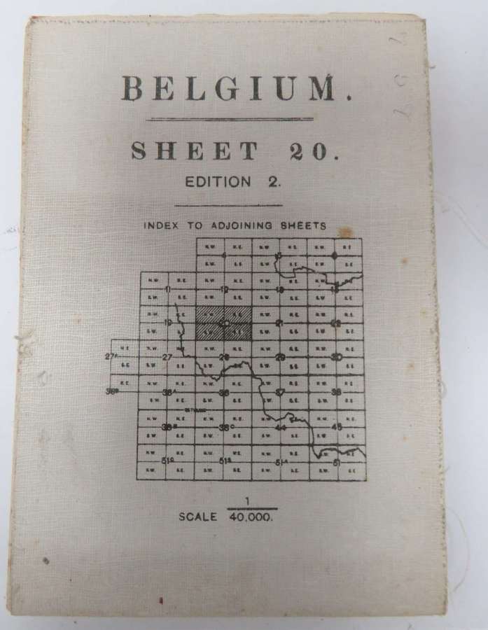 WW1 April 1917 Map of Dixmude Belgium
