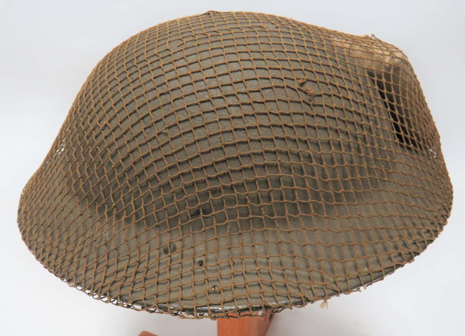 Early War Home Guard Steel Helmet with cammo cover and Dressing