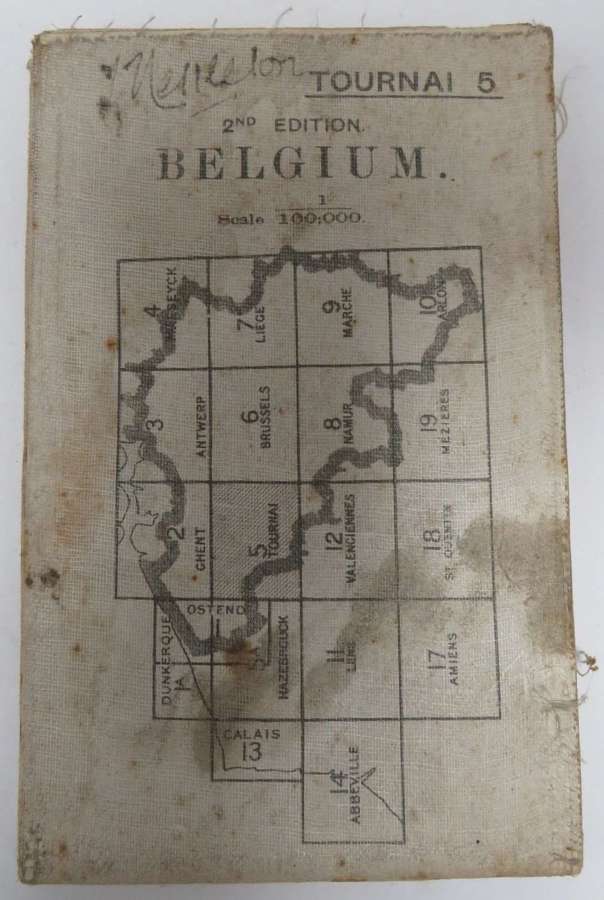 WW1 May 1916 Map of Tournai Belgium