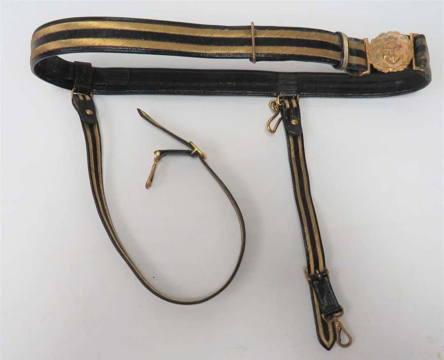 Late 19th Century Victorian Officers Royal Navy Sword Belt